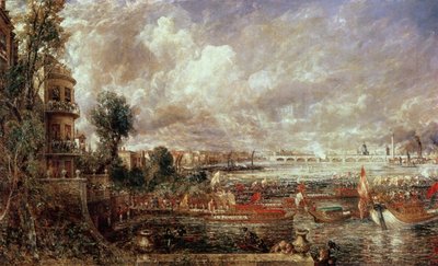 Die Eröffnung der Waterloo-Brücke, Whitehall Stairs, 18. Juni 1817 von John Constable